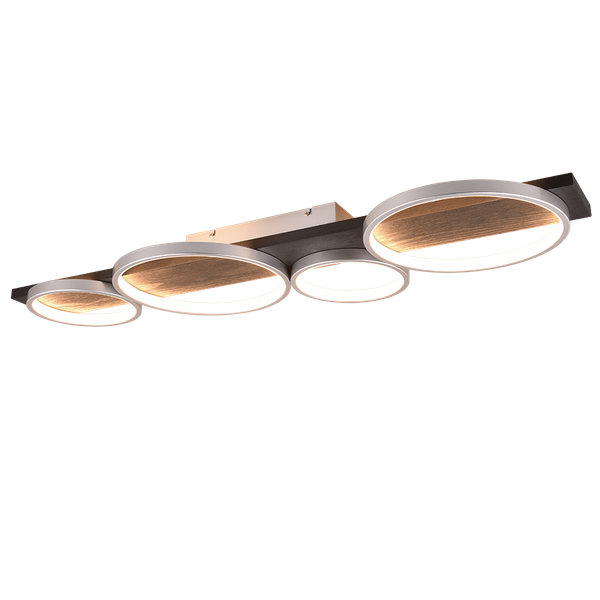 Medera LED ceiling lamp 4-pc grey image 1