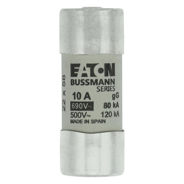 Fuse-link, LV, 10 A, AC 690 V, 22 x 58 mm, gL/gG, IEC, with striker image 6