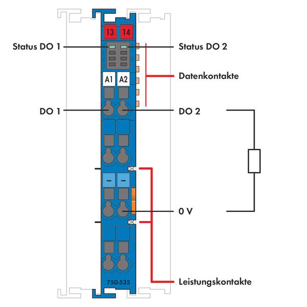 2-channel digital output 24 VDC Intrinsically safe blue image 3