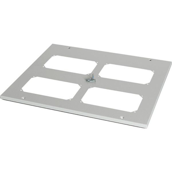 Bottom-/top plate for F3A flanges, for WxD = 650 x 600mm, IP55, grey image 3