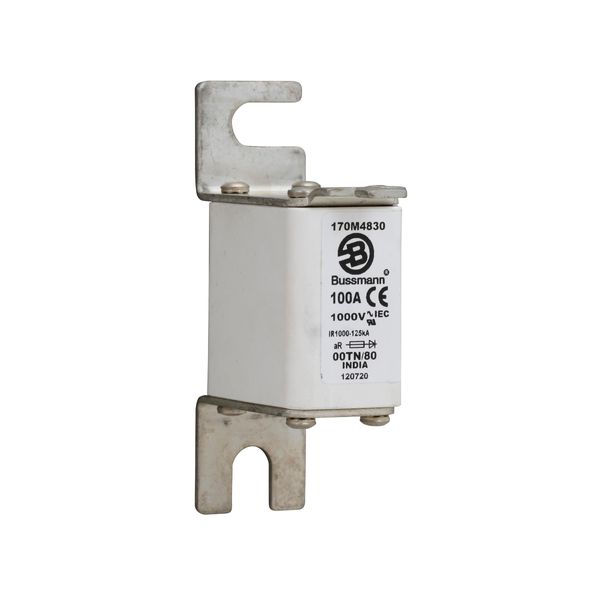 Fuse-link, high speed, 100 A, AC 1000 V, size 00, 30 x 47 x 98 mm, aR, DIN, IEC, type T indicator image 6