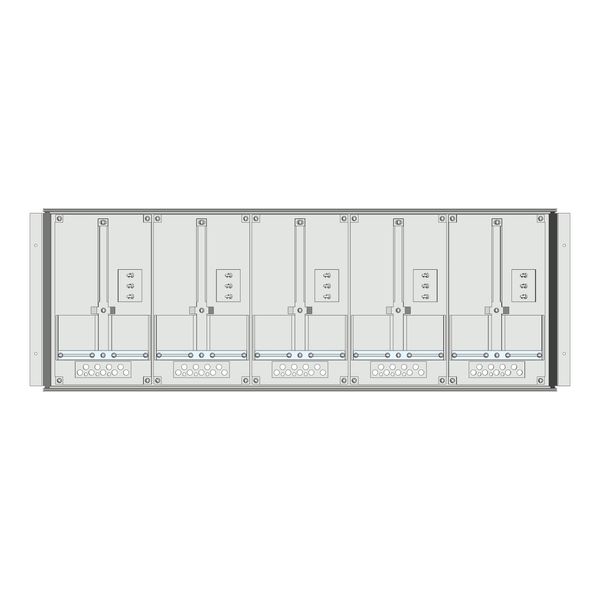 Meter box insert 1-row, 5 meter boards / 8 Modul heights image 1