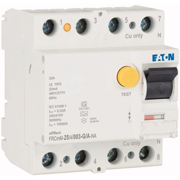 Residual current circuit breaker (RCCB), 25A, 4p, 30mA, type G/A image 4