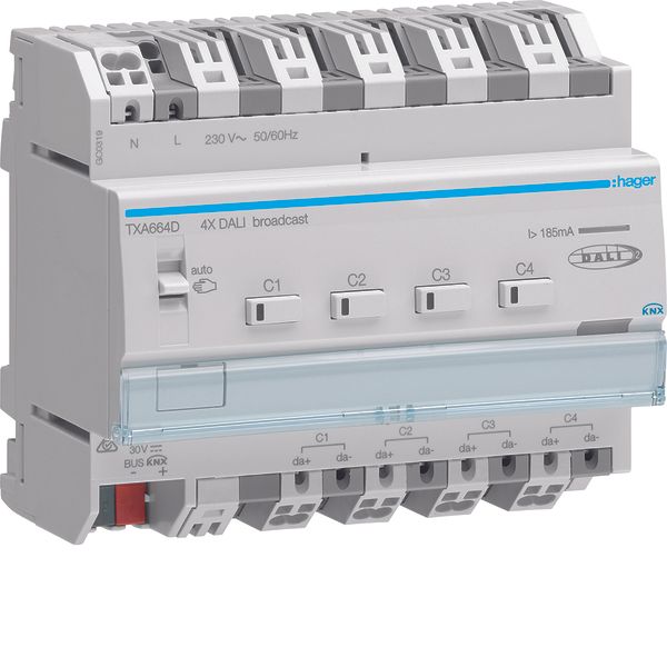 KNX/DALI actuator 4 channels KNX, easy, broadcast image 1