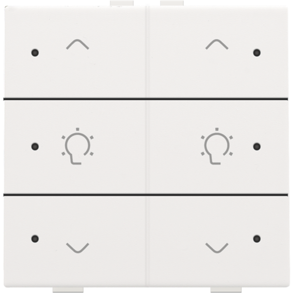 Double dimming control with LED for Niko Home Control, white coated image 3