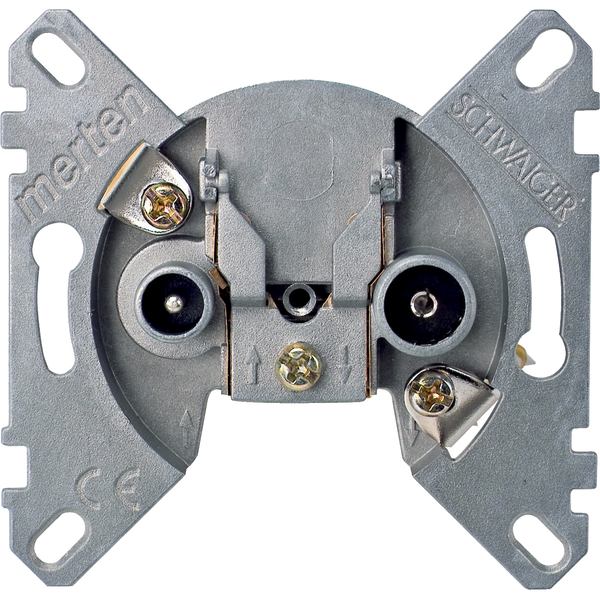 Antenna intermediate socket-outlet, Merten inserts, 2 outputs R/TV+SAT image 4