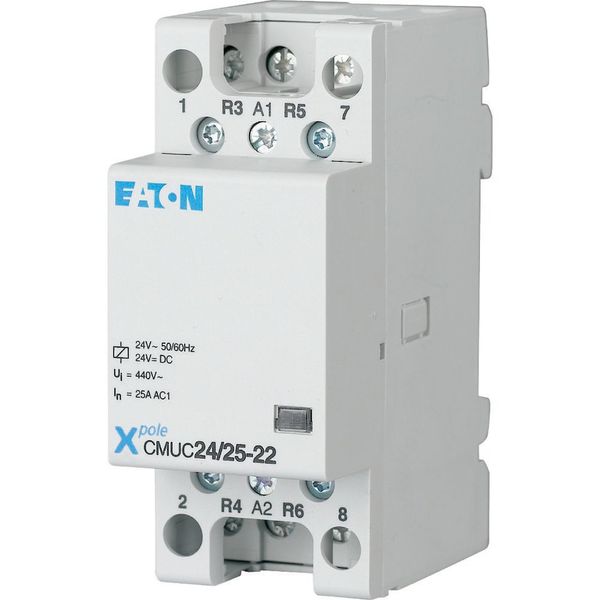 Installation contactor, 24 VAC/DC, 3N/C+1N/O, 25A image 3