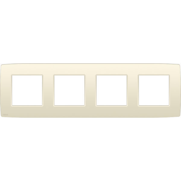 Fourfold faceplate, 71 mm centre distance, Niko Original cream image 3