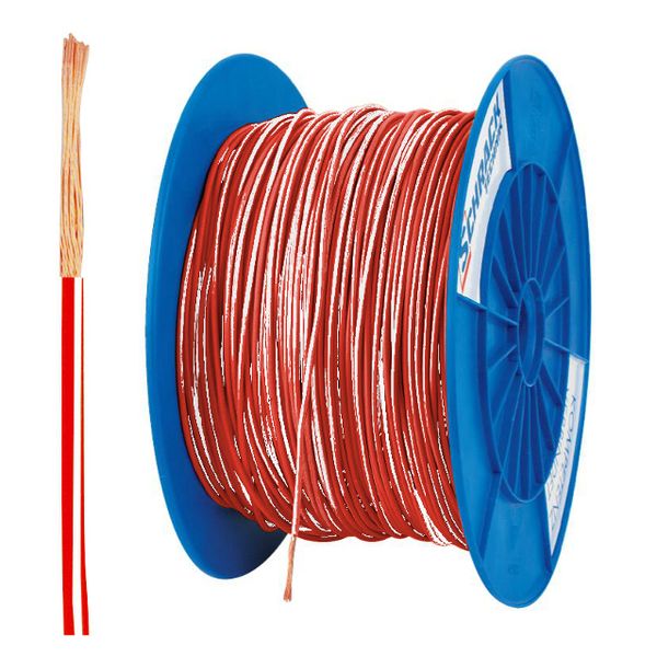PVC Insulated Single Core Wire H05V-K 1mmý red/white (coil) image 1
