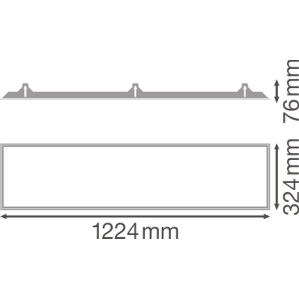 RECESSED MOUNT FRAME 1200x300 RECESSED MOUNT FRAME image 7