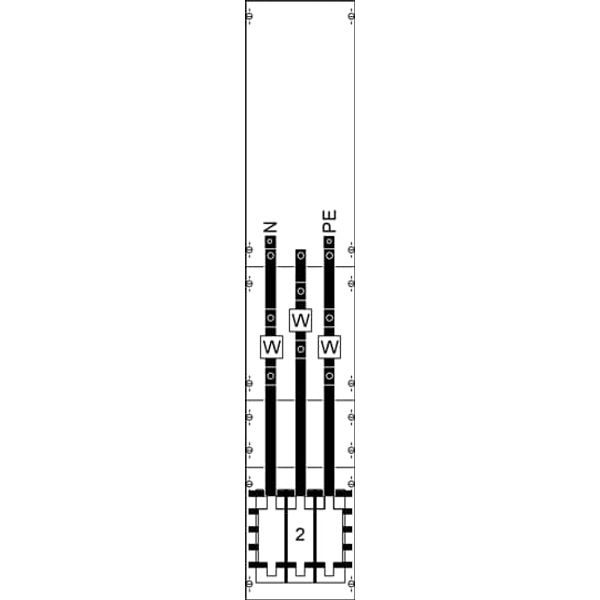 KA4077 CT meter panel, Field width: 1, Rows: 0, 1350 mm x 250 mm x 160 mm, IP2XC image 5