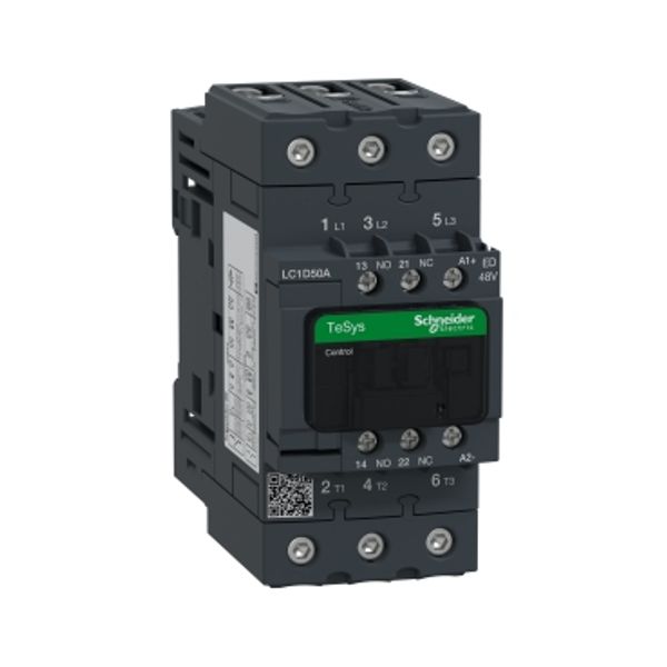 TeSys Deca contactor - 3P(3 NO) - AC-3 - = 440 V 50 A - 48 V DC standard coil image 4
