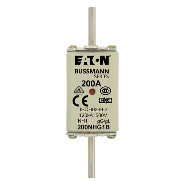 Fuse-link, LV, 200 A, AC 500 V, NH1, gL/gG, IEC, dual indicator, live gripping lugs image 8