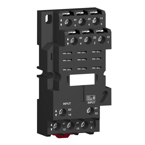 Harmony, Socket, for RPM3 power relays, 16 A screw clamp terminals, mixed contact image 1