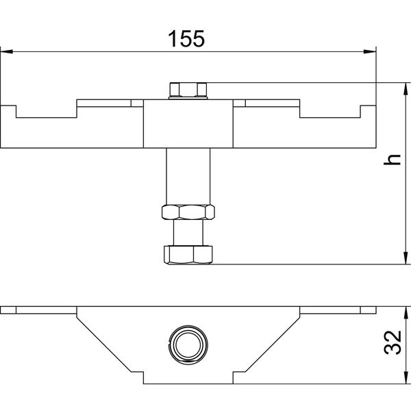 DSSL2 135 Heavy-duty support for underfloor socket 135/170 image 2