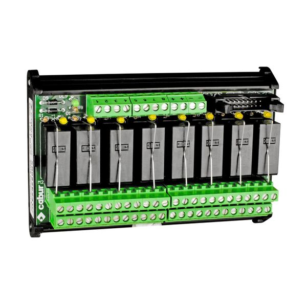 Relay module (8x) 24V DC/8A, each with 2CO, DIN-rail image 1