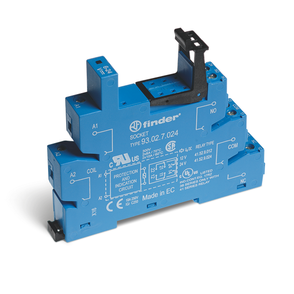 Screw socket blue 60VDC for 35mm.rail, 41.52 (93.02.7.060) image 2