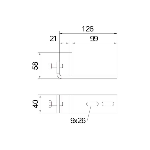 BFK 132 58 FT Clamping piece for max. supp. thickness 20 mm image 2