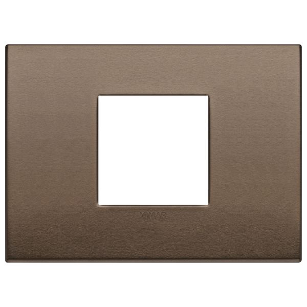 Classic plate 2centrM alu dark bronze image 1