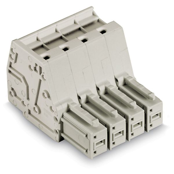 1-conductor female connector Push-in CAGE CLAMP® 10 mm² light gray image 1
