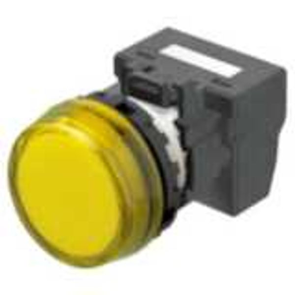 M22N Indicator, Plastic flat etched, Yellow, Yellow, 24 V, push-in ter image 2