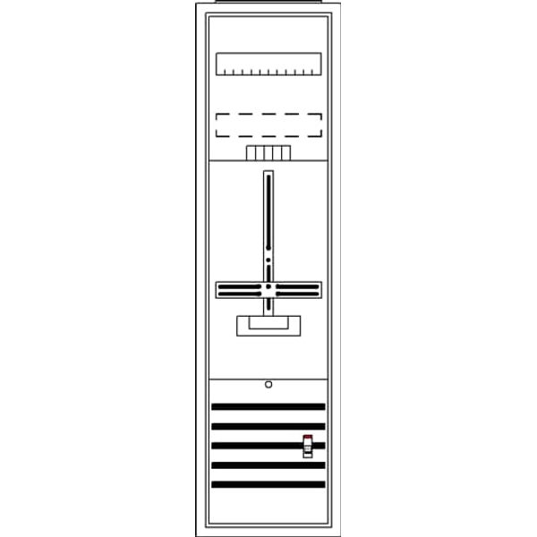 DA17GA Meter board, Field width: 1, Rows: 7, 1100 mm x 300 mm x 215 mm, Isolated (Class II), IP31 image 48