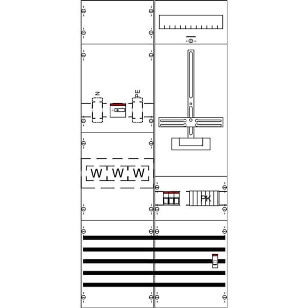 KA4274 Measurement and metering transformer board, Field width: 2, Rows: 0, 1050 mm x 500 mm x 160 mm, IP2XC image 6