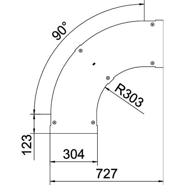 LBD 90 300 R3 FS 90° bend cover with turn buckle B300 image 2