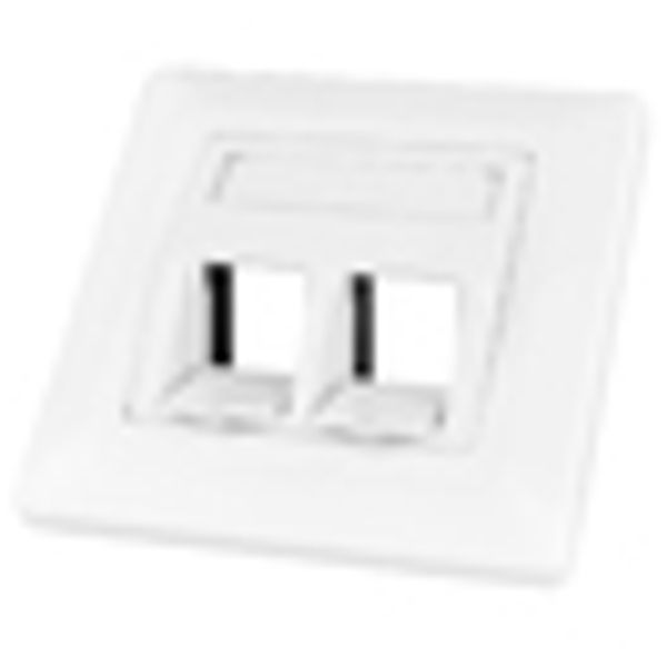 Outlet empty 2 modules(SFA)(SFB), 80x80mm, angled, RAL9010 image 5