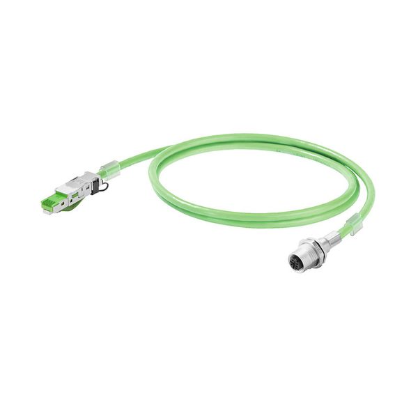 PROFINET Cable (assembled), M12 D-code – flange, RJ45 IP 20, Number of image 1