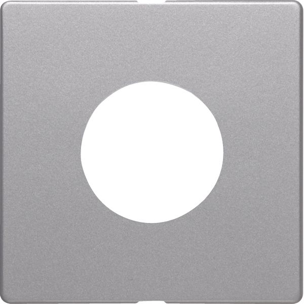 Centre plate for push-button and pilot lamp E10, Q.1/Q.3, alu velvety, image 1