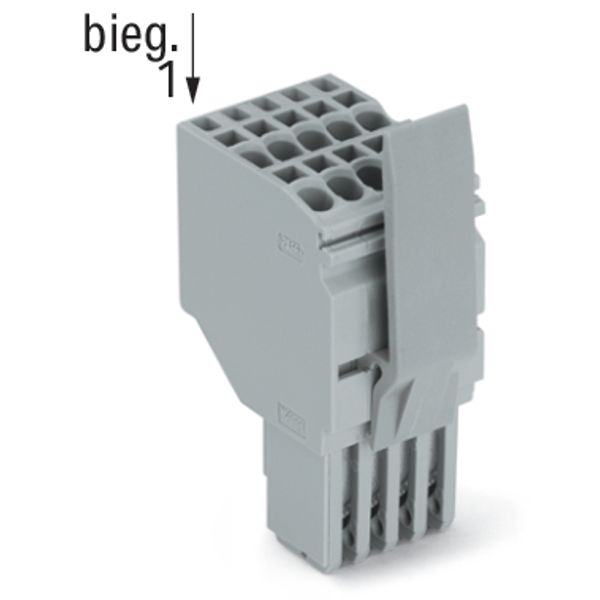 2-conductor female connector Push-in CAGE CLAMP® 1.5 mm² gray image 2