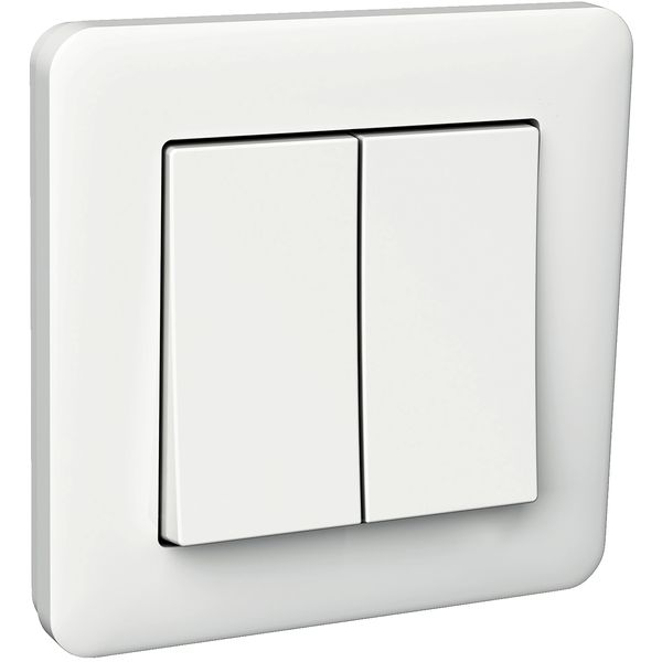 Exxact rocker switch 2-circuits white project pac image 3