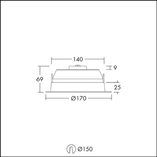 Recessed LED downlight AMY VARIO 150 LED DL 1500 830/35/40 image 5