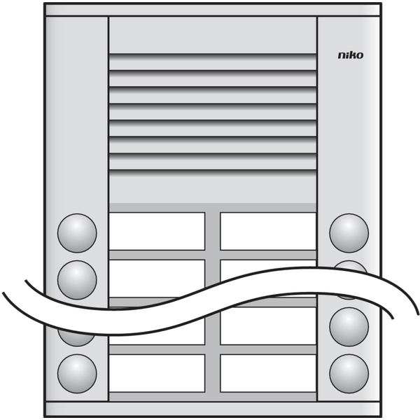 Surface-mounting external unit 20 mm with 10 bells in two rows image 2