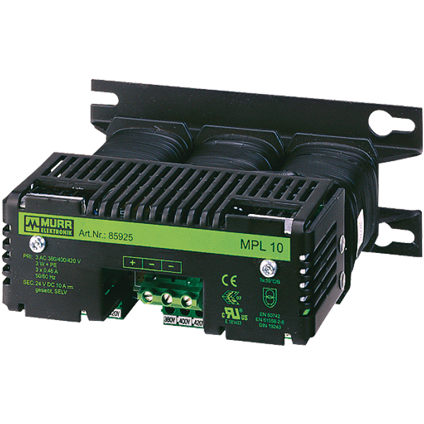 MPL POWER SUPPLY 3-PHASE, SMOOTHED IN: 400VAC+/- 5% OUT: 24V/10ADC image 1