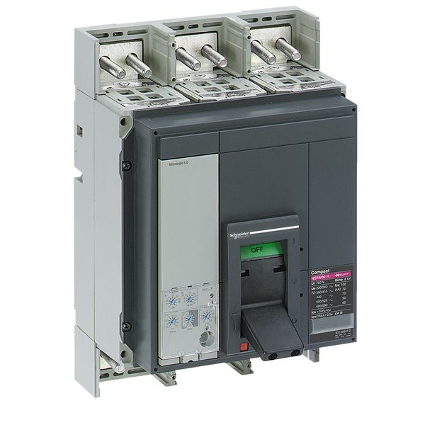 circuit breaker ComPact NS1600H, 70 kA at 415 VAC, Micrologic 5.0 trip unit, 1600 A, fixed,3 poles 3d image 3