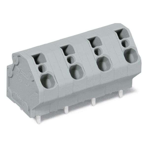 PCB terminal block 4 mm² Pin spacing 10 mm gray image 1