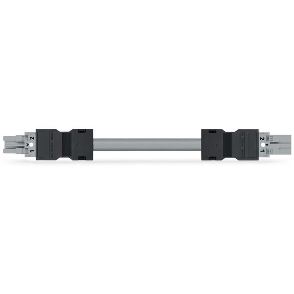 pre-assembled interconnecting cable Socket/plug 2-pole gray image 3