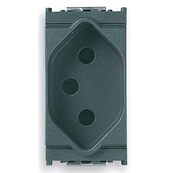 2P+E 10A Swiss 13 type outlet grey image 1