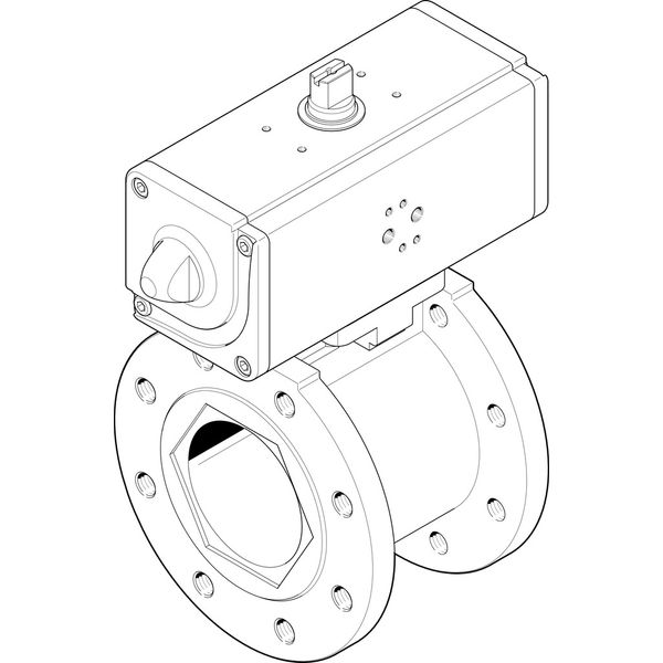 VZBC-100-FF-16-22-F0710-V4V4T-PP240-R-90-C Ball valve actuator unit image 1