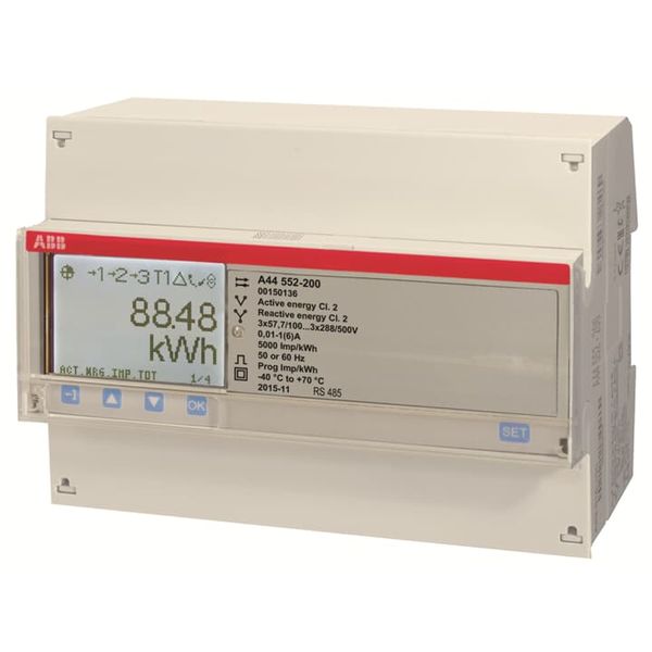A44 552-200, Energy meter'Platinum', Modbus RS485, Three-phase, 6 A image 1