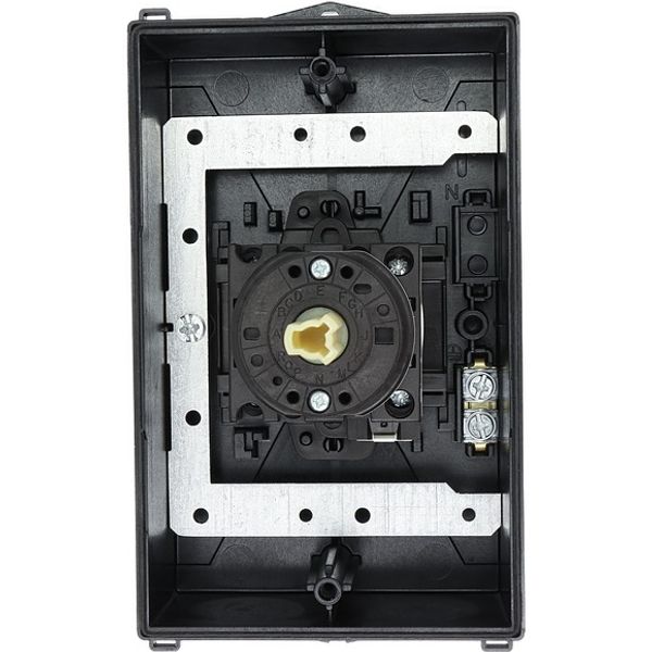 Main switch, T0, 20 A, surface mounting, 2 contact unit(s), 3 pole, 1 N/O, Emergency switching off function, Lockable in the 0 (Off) position, hard kn image 5