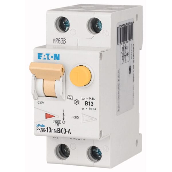 RCD/MCB combination, 13 A, 300 mA, MCB trip characteristic: B, 1p+N, RCD trip characteristic: A image 3