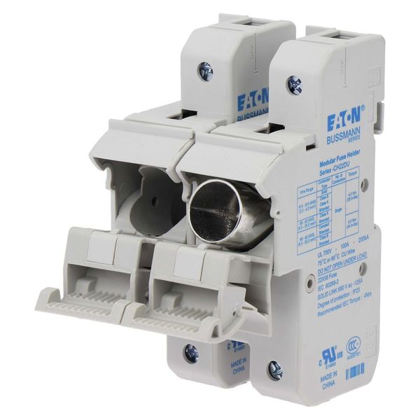 Fuse-holder, low voltage, 125 A, AC 690 V, 22 x 58 mm, 1P + neutral, IEC, UL image 10