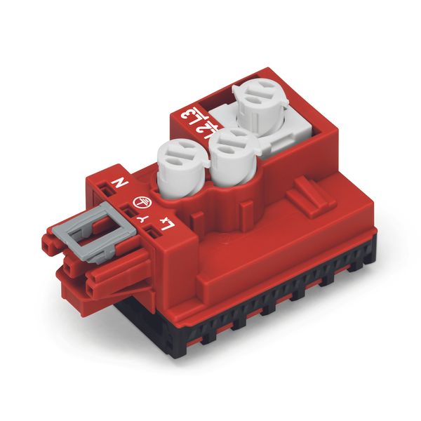 Tap-off module for flat cable 5 x 2.5 mm² + 2 x 1.5 mm² red image 1
