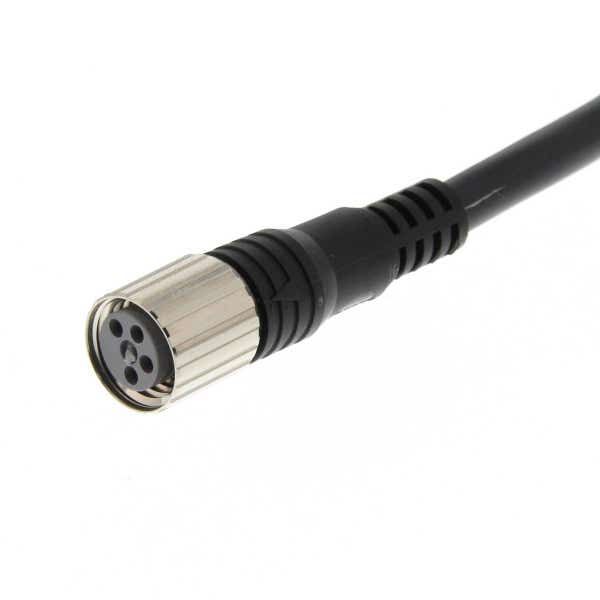 Sensor cable, M8 straight socket (female), 4-poles, PVC robot cable, IP67, 1 m XS3F0001D image 1