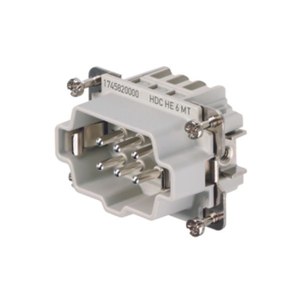 Contact insert (industry plug-in connectors), Male, 500 V, 24 A, Numbe image 1