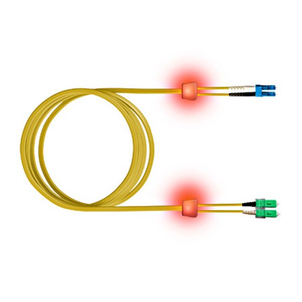 FO LED Patch Cord Premium, Duplex, LCD/SCD, E09/125, OS2, 5m image 1