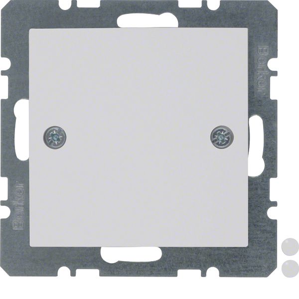 Blind plug centre plate, screw-on, S.1/B.3/B.7, p. white, matt, plasti image 2